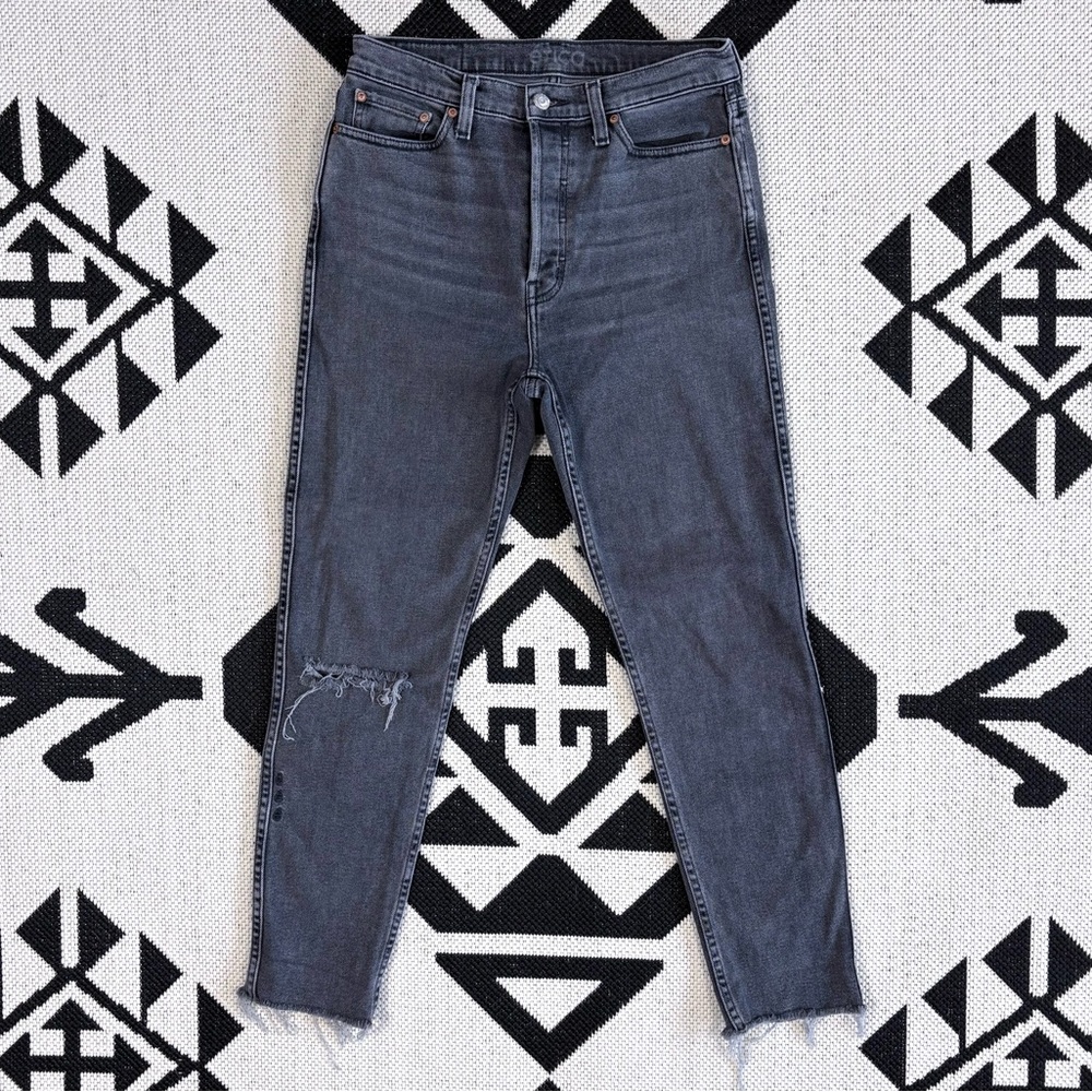 Etica Alex High Rise Skinny Jeans in Sunned Black Size 27 - Picture 4 of 14